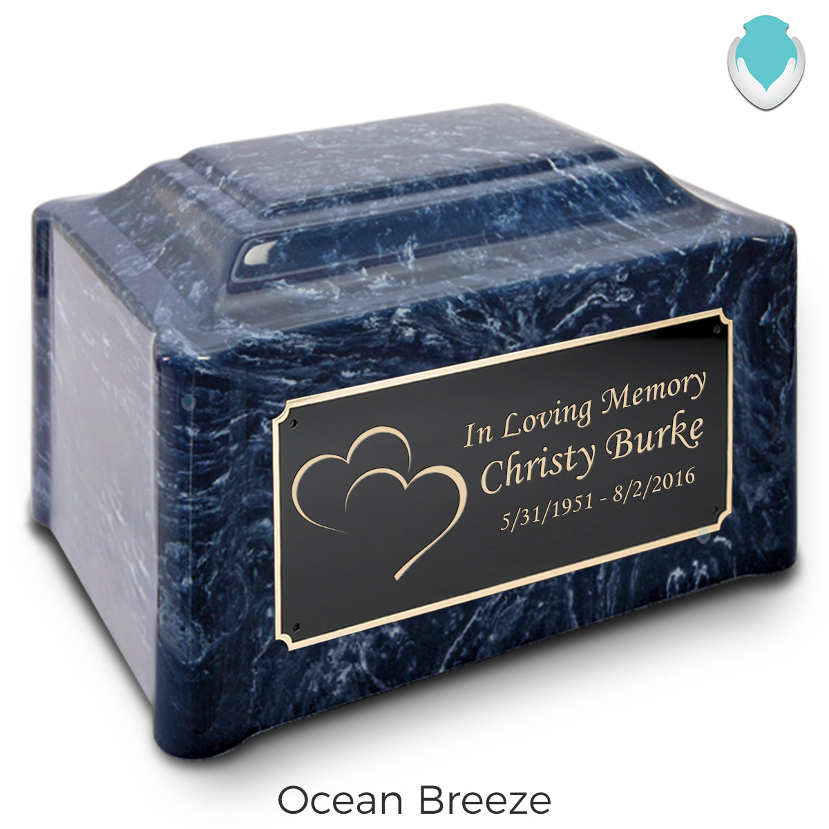 Adult Devotion Hearts Cultured Marble Urns for Ashes