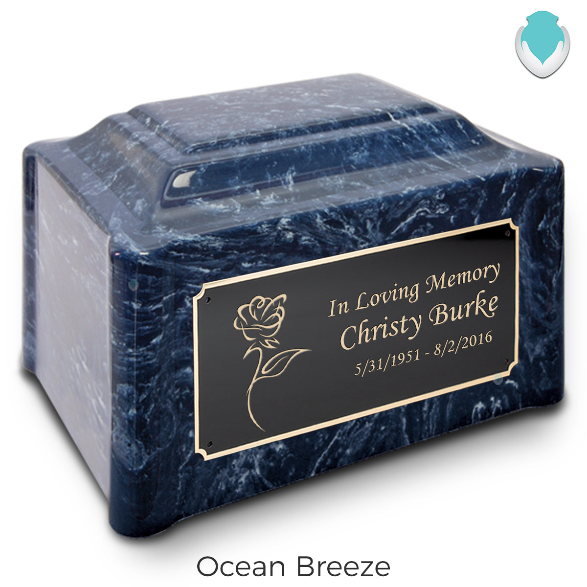 Adult Devotion Rose Cultured Marble Urns for Ashes