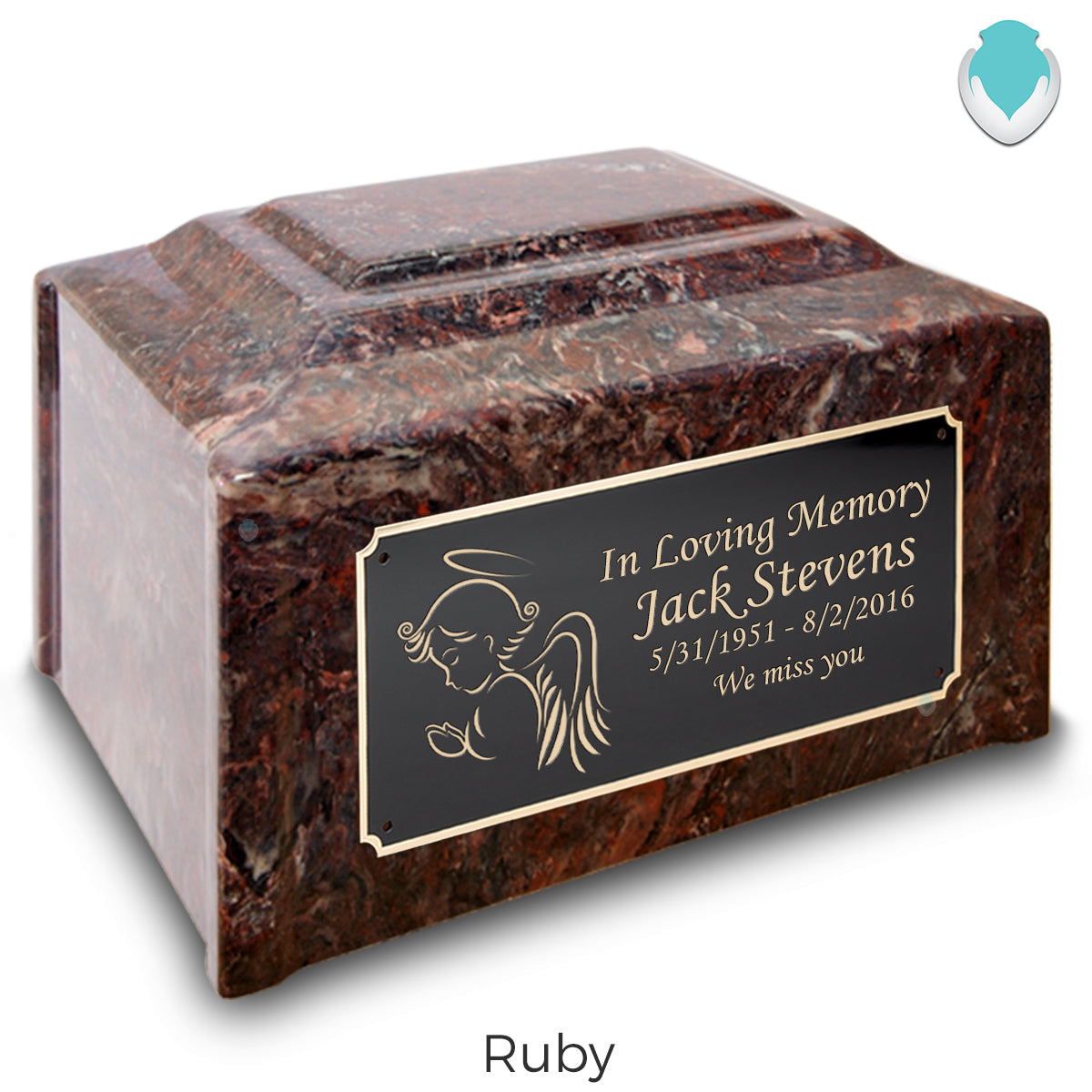 Adult Devotion Angel Cultured Marble Urns for Ashes