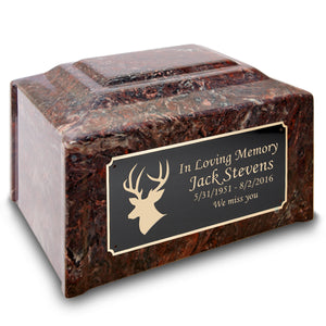 Adult Devotion Deer Cultured Marble Urns for Ashes