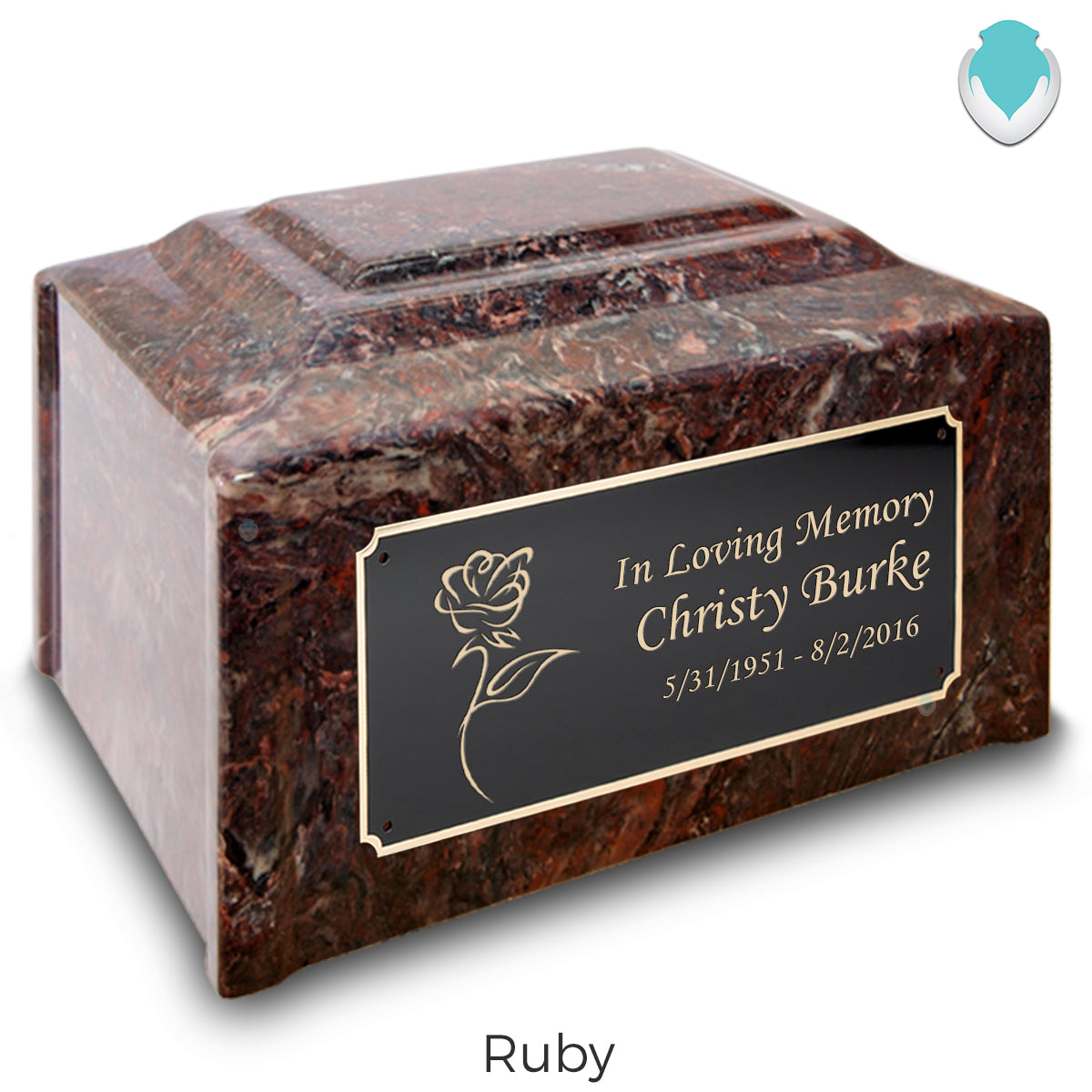 Adult Devotion Rose Cultured Marble Urns for Ashes