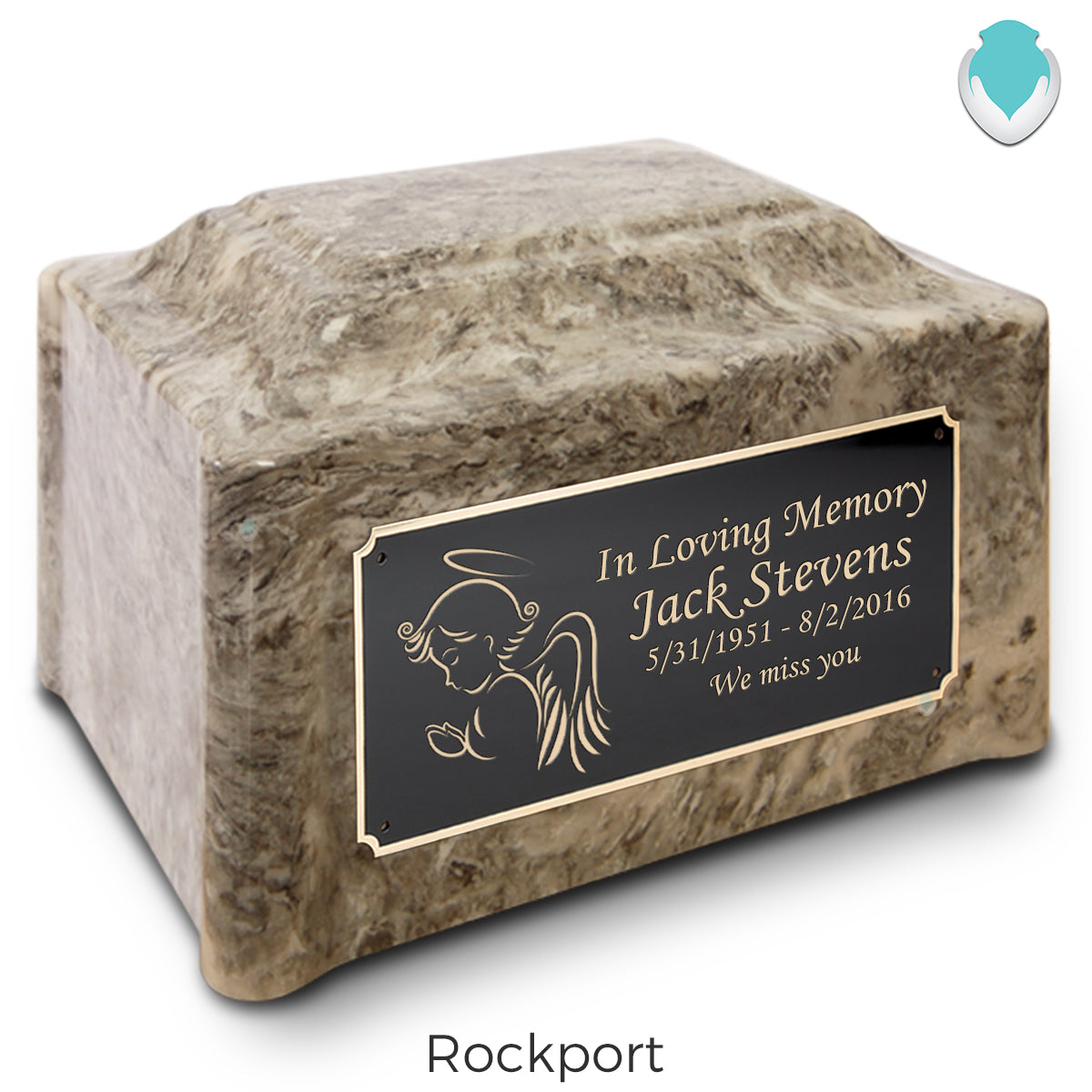 Adult Devotion Angel Cultured Marble Urns for Ashes