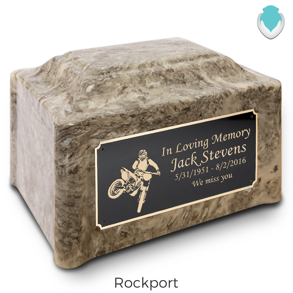 Adult Devotion Dirt Bike Cultured Marble Urns for Ashes