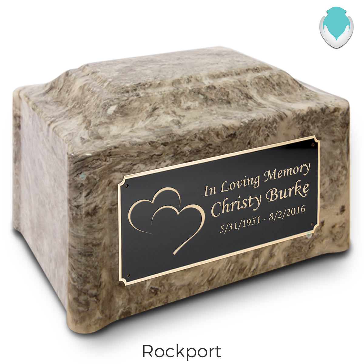 Adult Devotion Hearts Cultured Marble Urns for Ashes