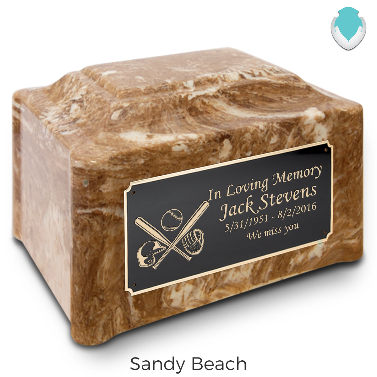 Adult Devotion Baseball Cultured Marble Urns for Ashes