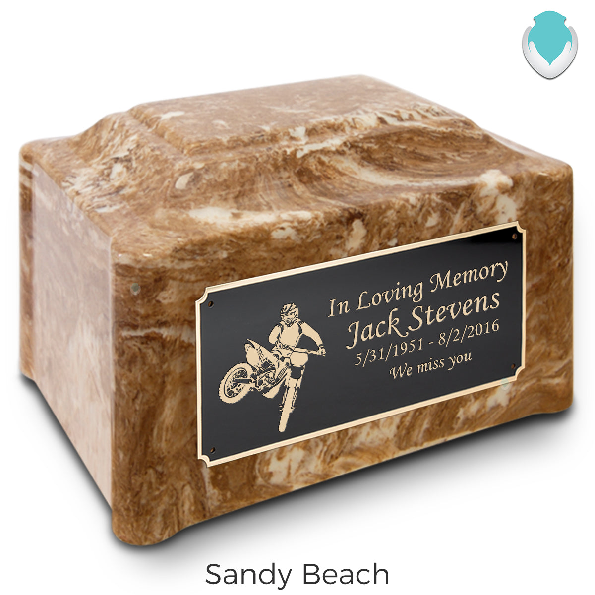 Adult Devotion Dirt Bike Cultured Marble Urns for Ashes