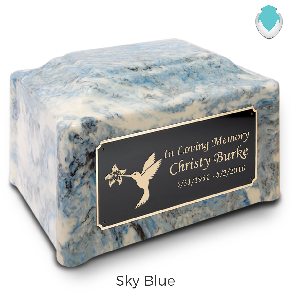 Adult Devotion Hummingbird Cultured Marble Urns for Ashes