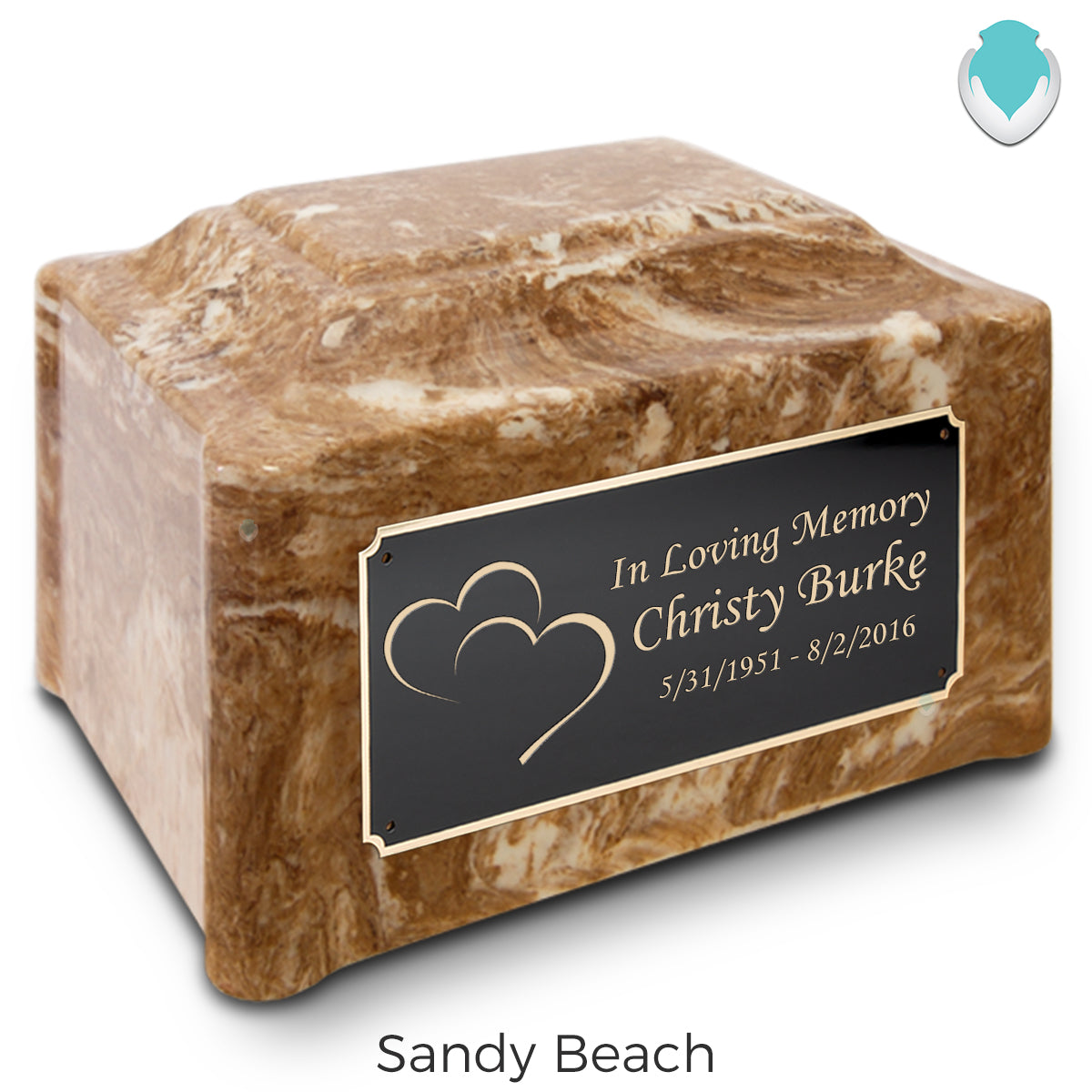 Adult Devotion Hearts Cultured Marble Urns for Ashes