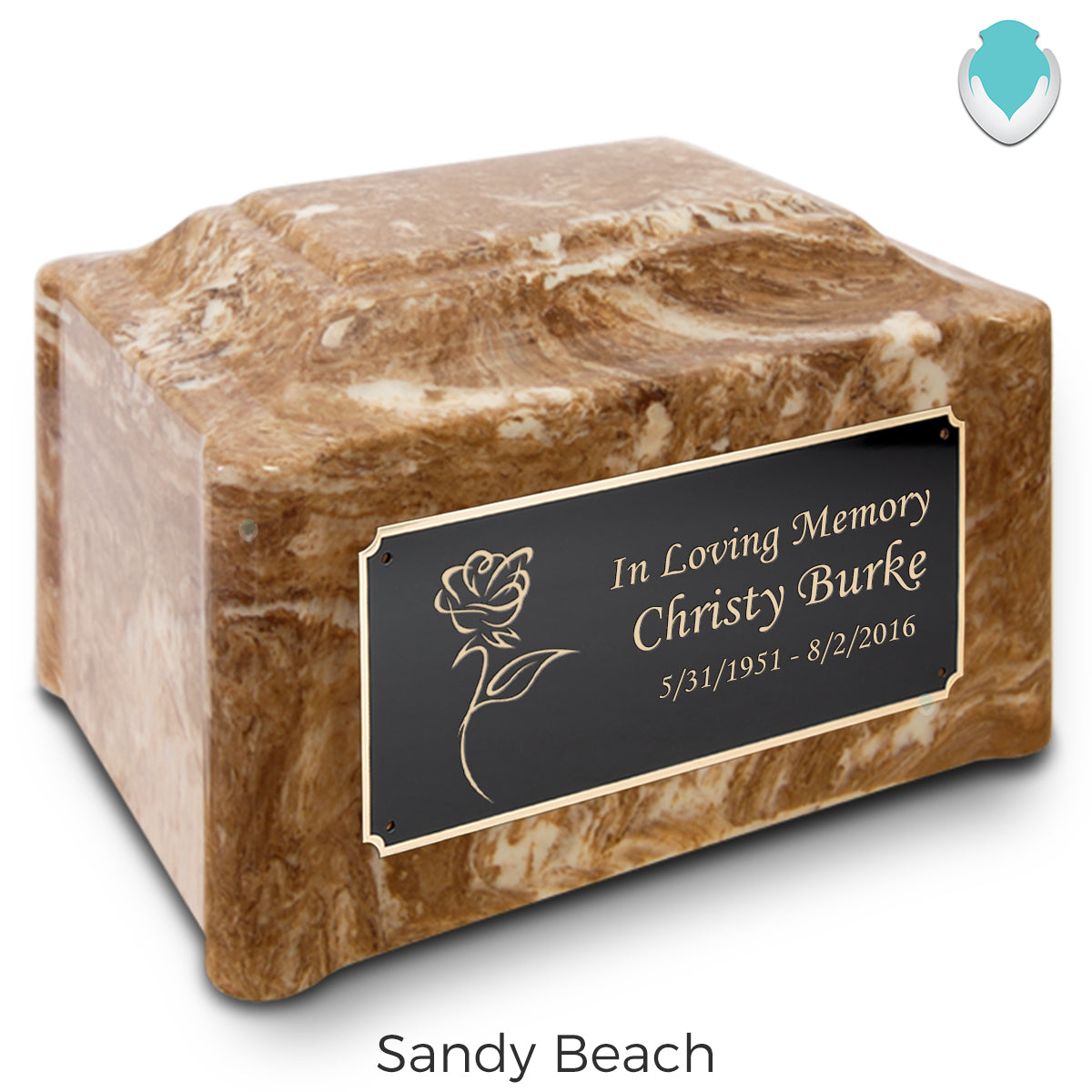 Adult Devotion Rose Cultured Marble Urns for Ashes