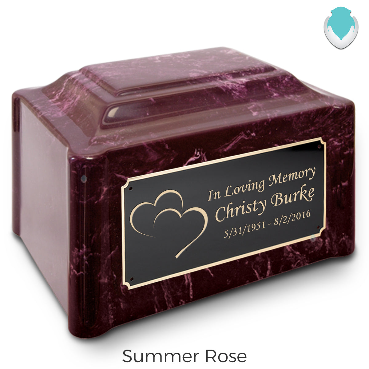 Adult Devotion Hearts Cultured Marble Urns for Ashes