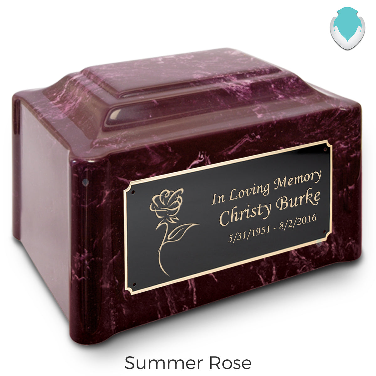 Adult Devotion Rose Cultured Marble Urns for Ashes