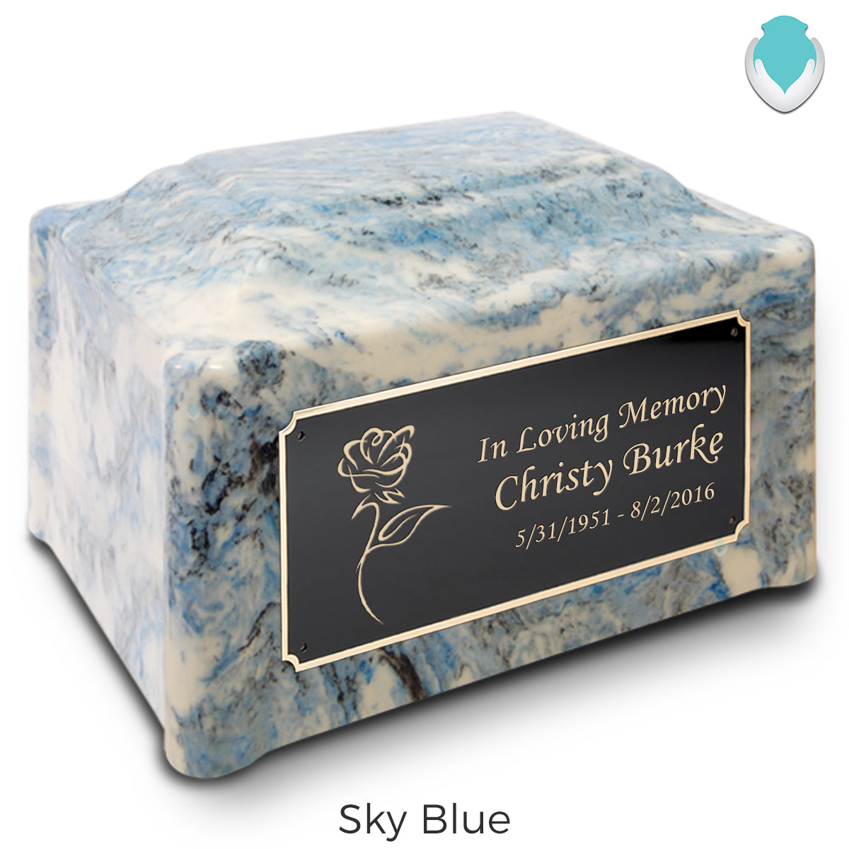 Adult Devotion Rose Cultured Marble Urns for Ashes