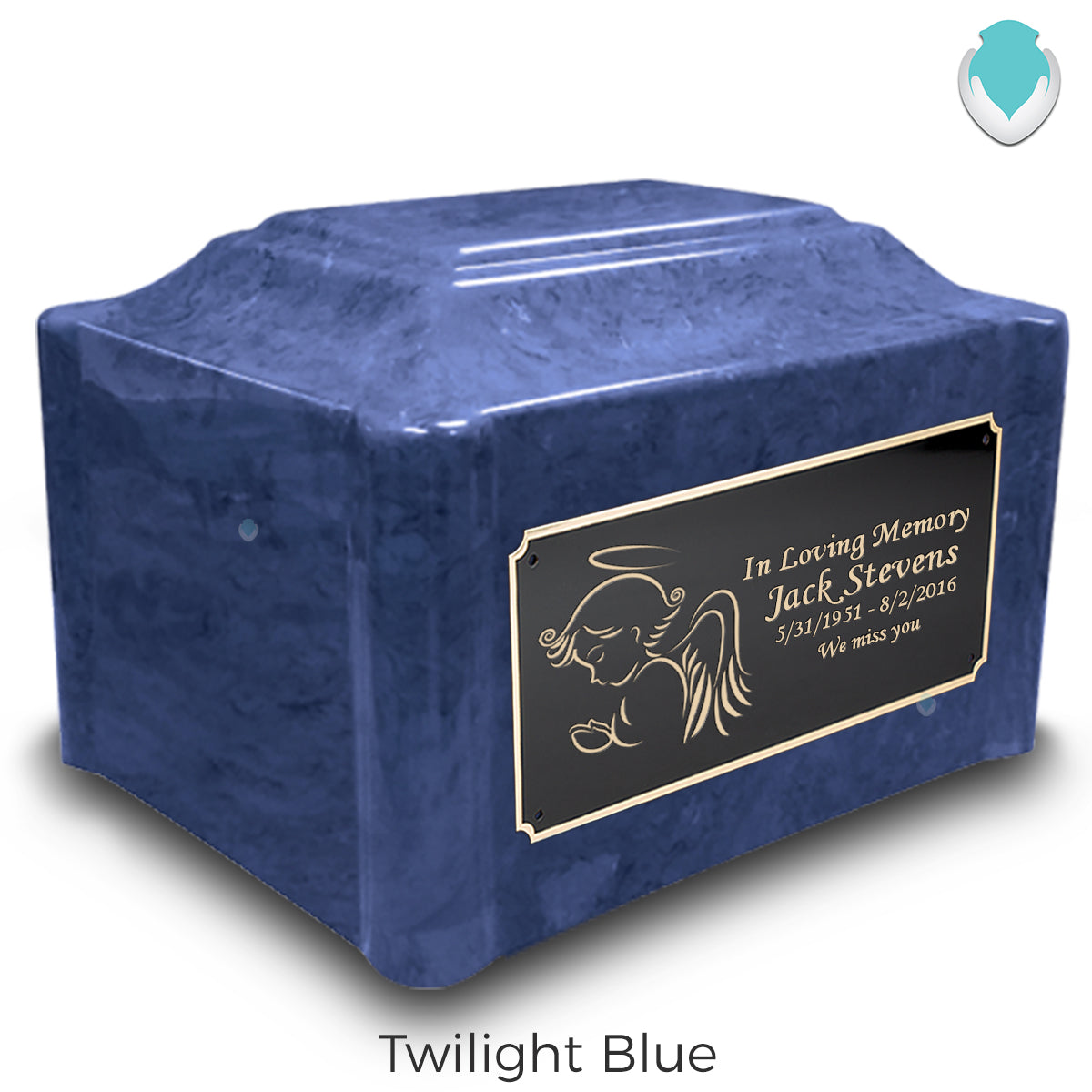 Adult Devotion Angel Cultured Marble Urns for Ashes