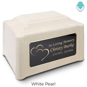 Adult Devotion Hearts Cultured Marble Urns for Ashes