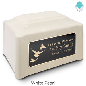 Adult Devotion Doves Cultured Marble Urns for Ashes
