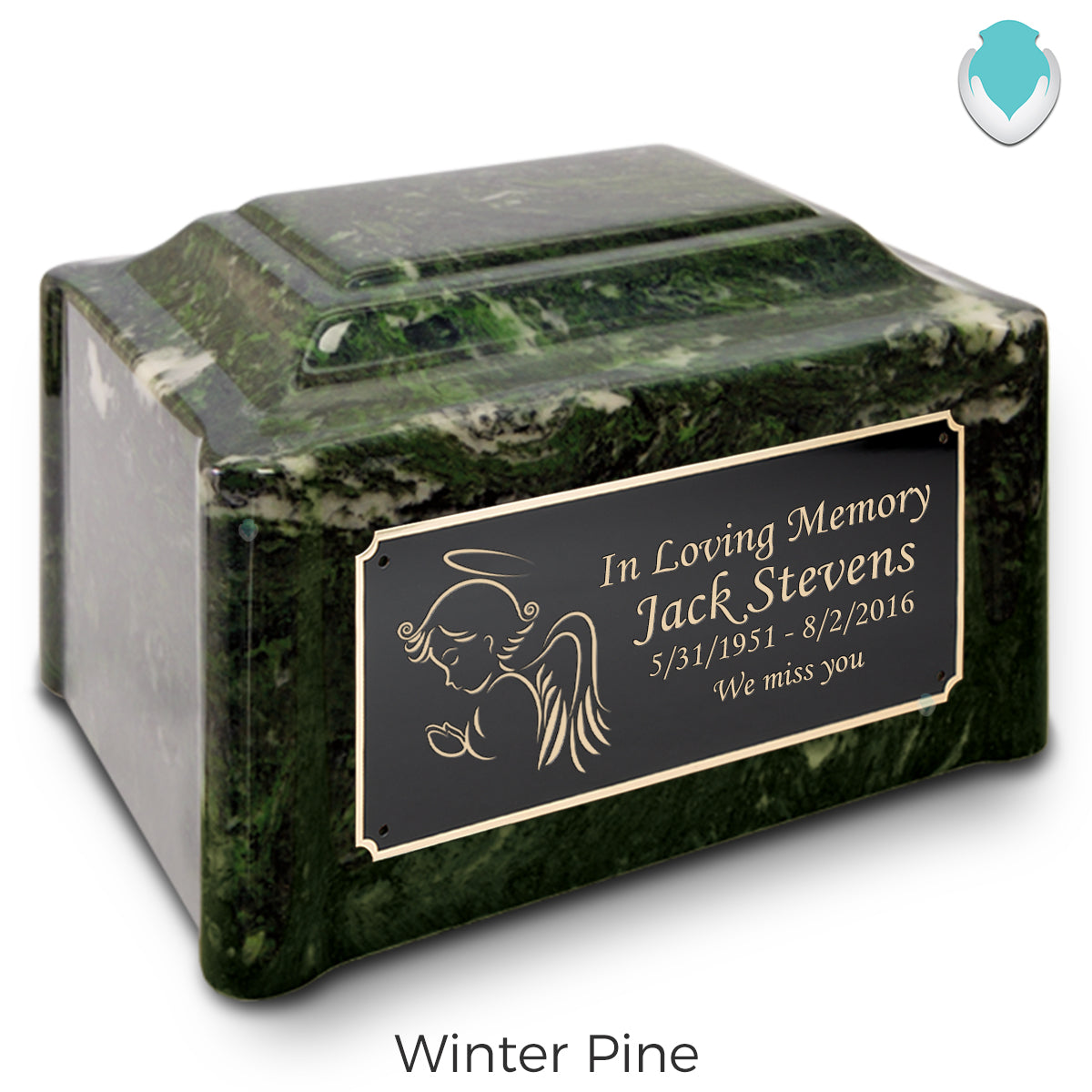 Adult Devotion Angel Cultured Marble Urns for Ashes