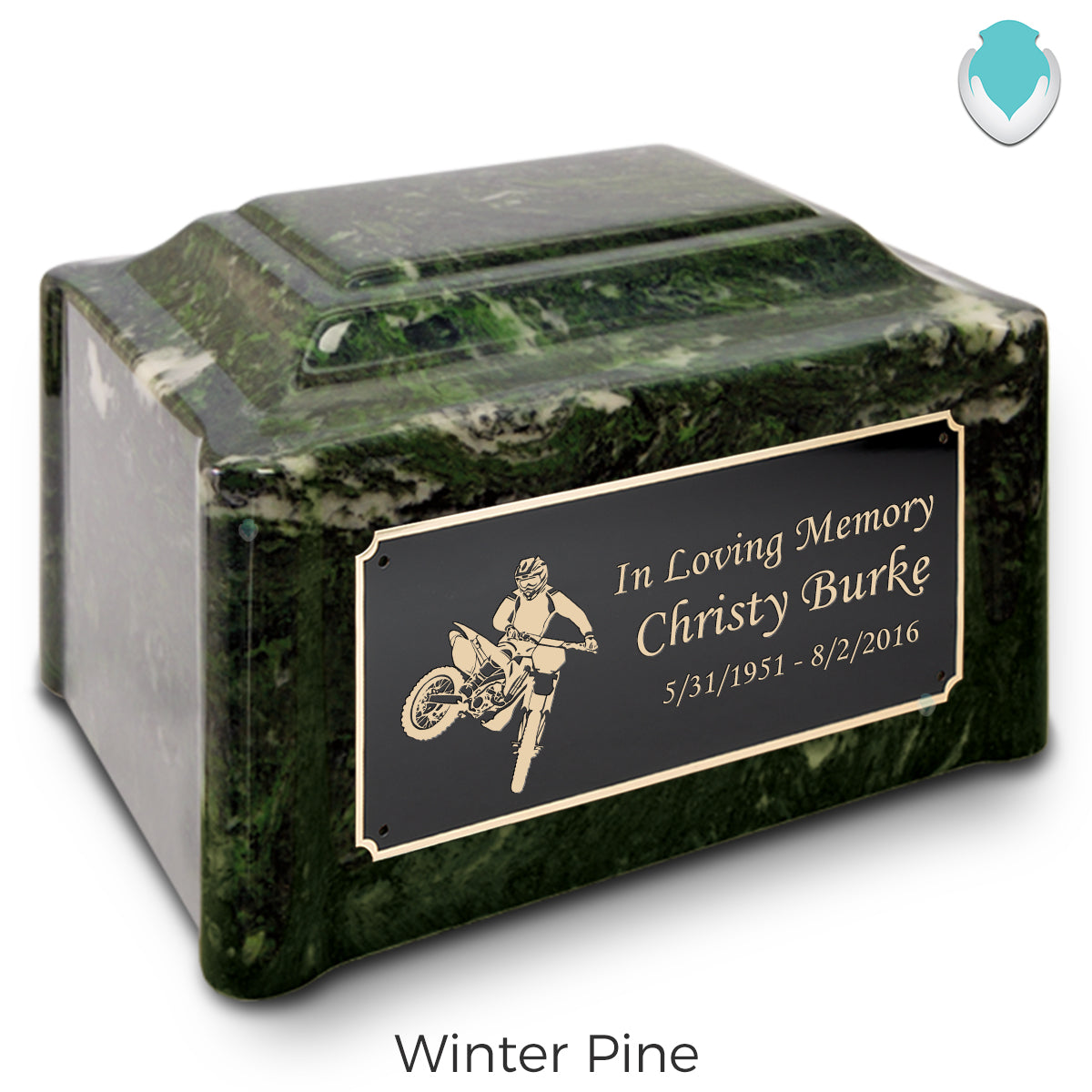 Adult Devotion Dirt Bike Cultured Marble Urns for Ashes