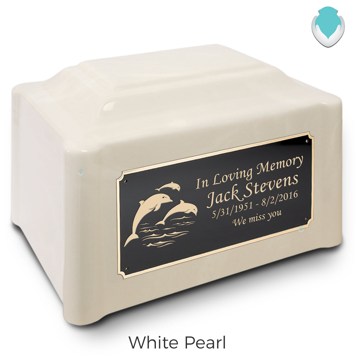 Adult Devotion Dolphin Cultured Marble Urns for Ashes