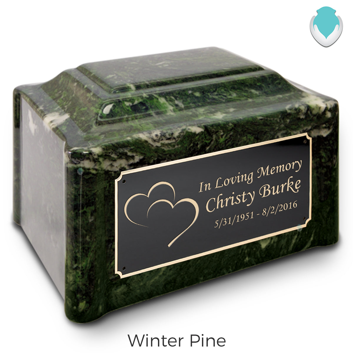 Adult Devotion Hearts Cultured Marble Urns for Ashes