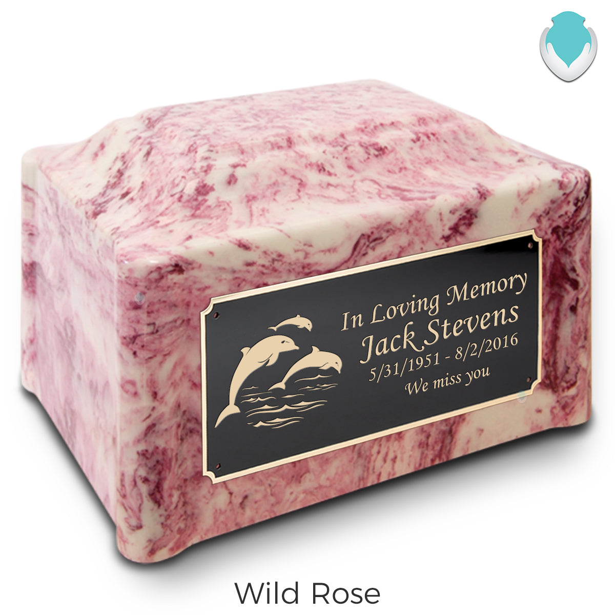 Adult Devotion Dolphin Cultured Marble Urns for Ashes