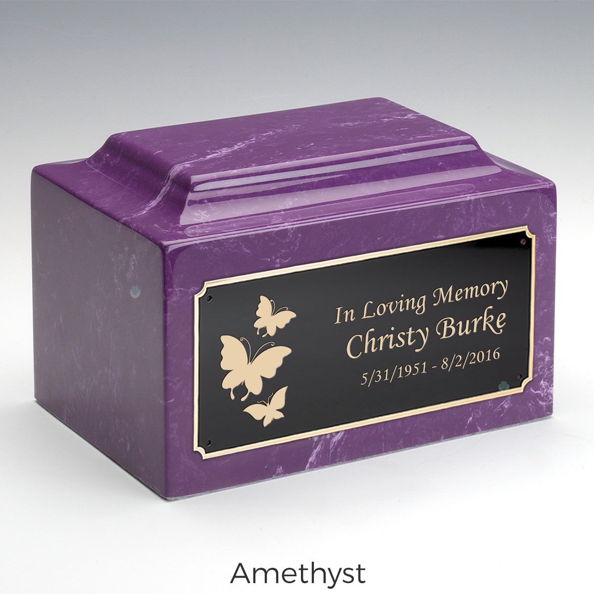 Adult Legacy Butterflies Cultured Marble Urns by MacKenzie