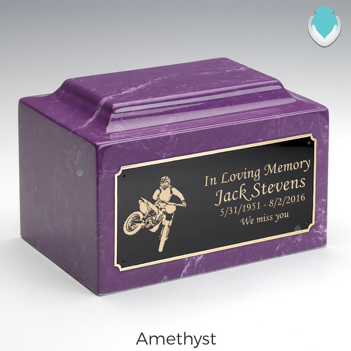 Adult Legacy Dirt Bike Cultured Marble Urns by MacKenzie