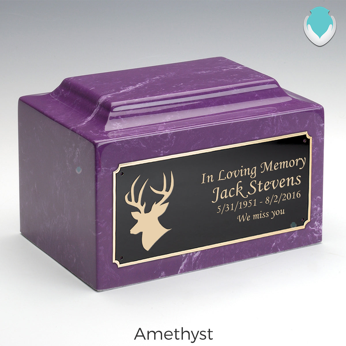 Adult Legacy Deer Cultured Marble Urns by MacKenzie