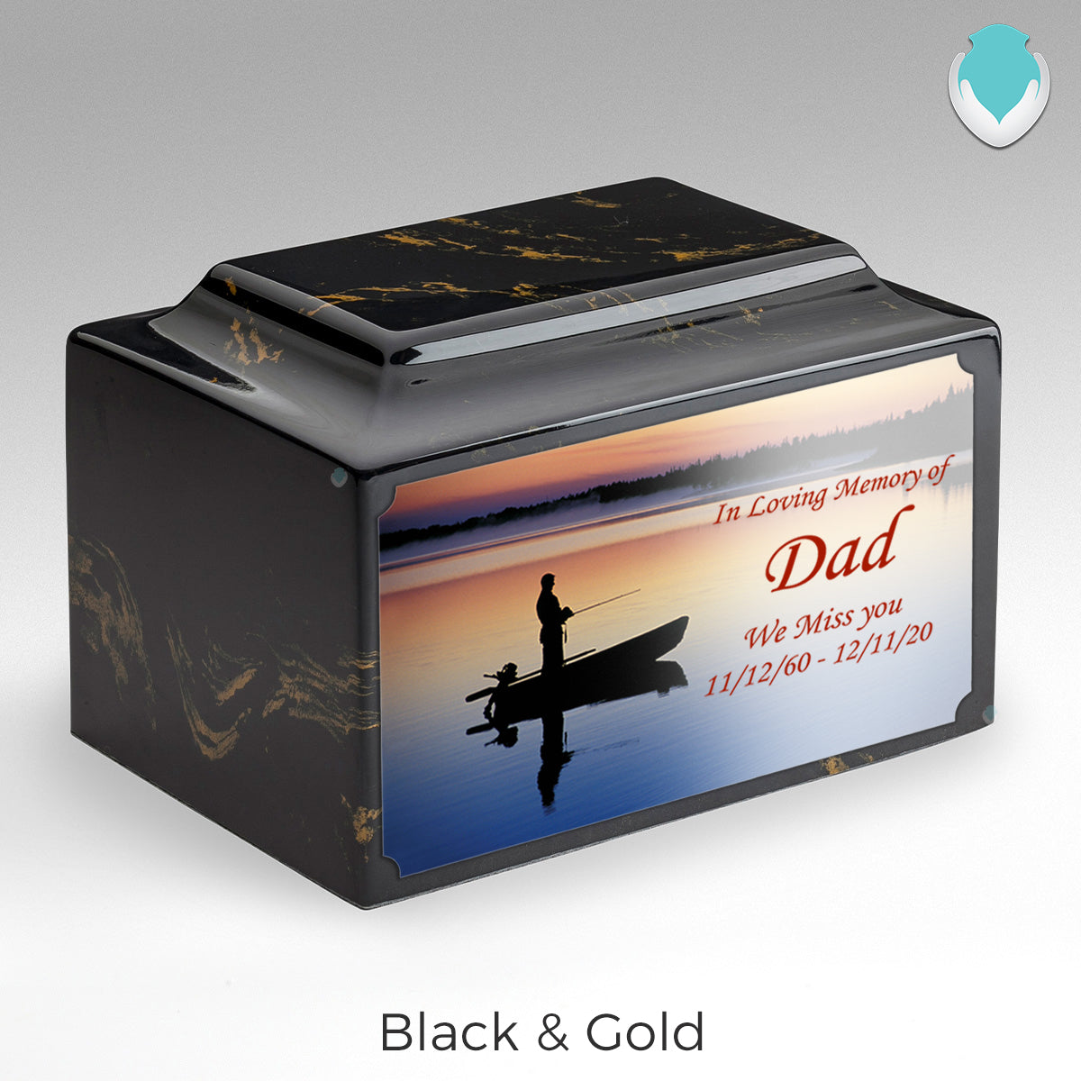 Adult Legacy Custom Printed Fishing Cultured Marble Urns by MacKenzie