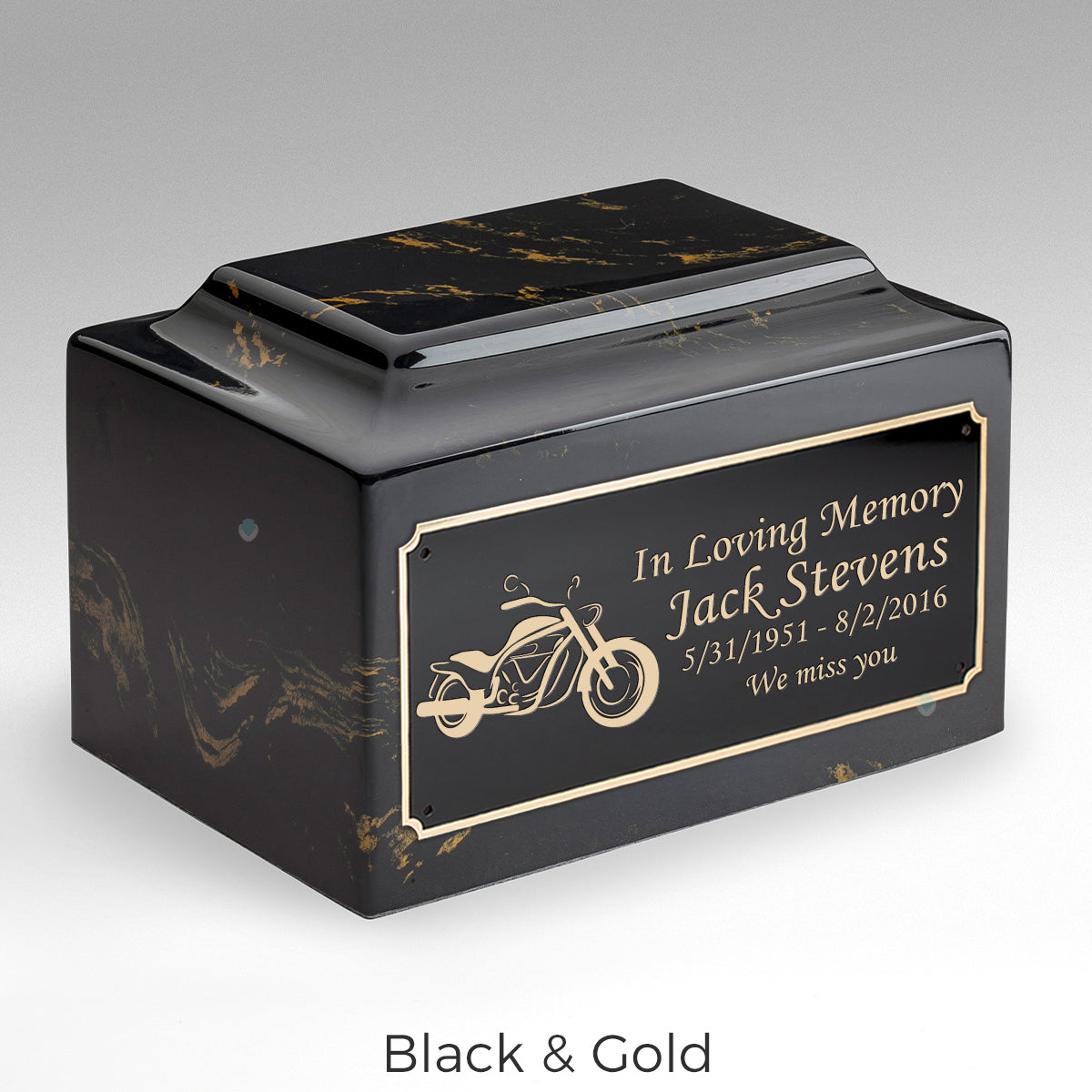 Adult Legacy Motorcycle Cultured Marble Urns by MacKenzie