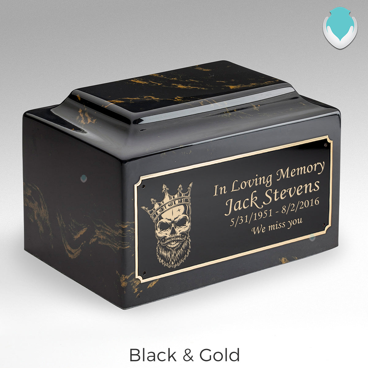 Adult Legacy Skull Cultured Marble Urns by MacKenzie