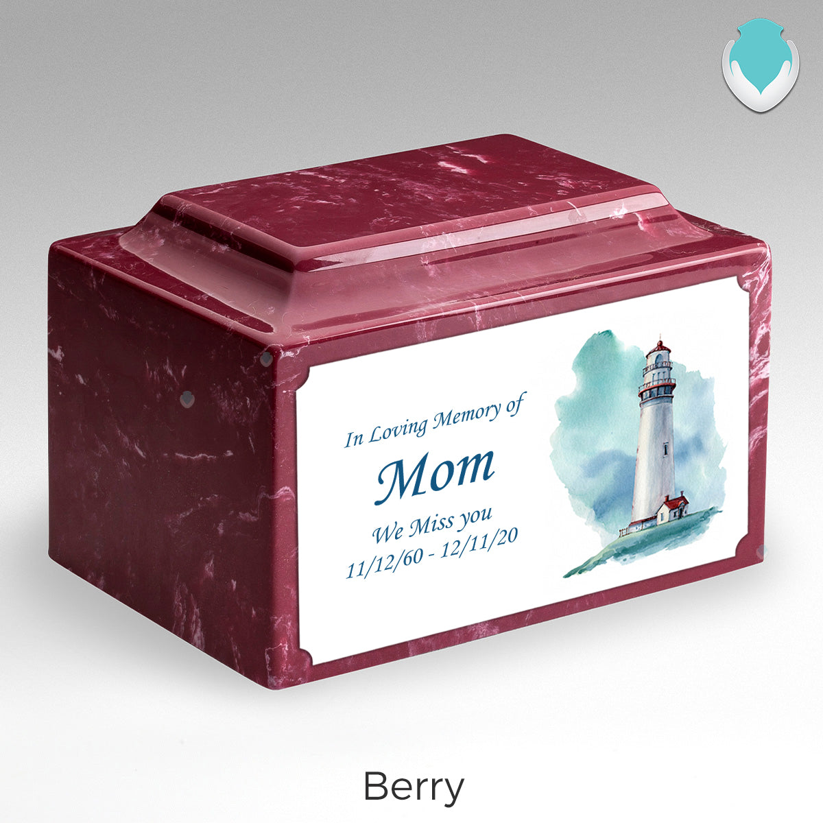 Adult Legacy Custom Printed Lighthouse Cultured Marble Urns by MacKenzie