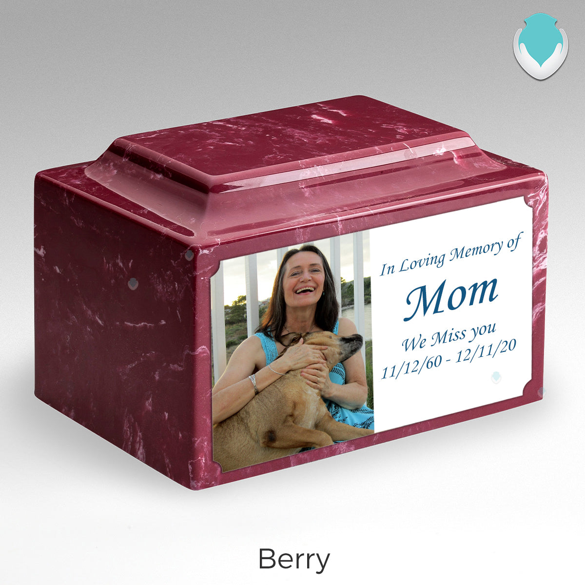 Adult Legacy Custom Printed Photo Cultured Marble Urns by MacKenzie