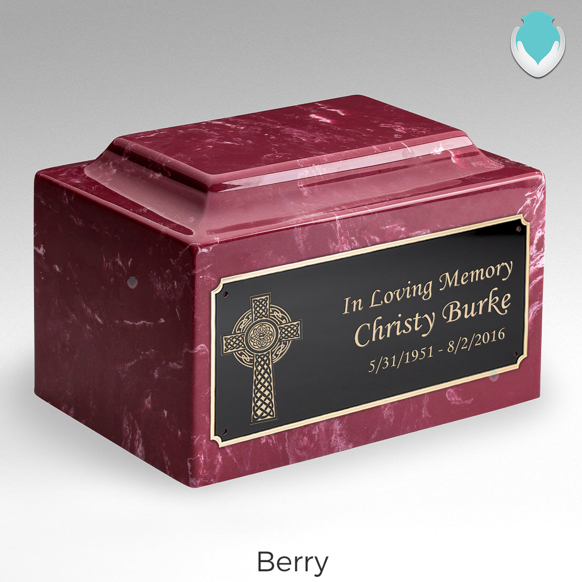 Adult Legacy Celtic Cross Cultured Marble Urns by MacKenzie