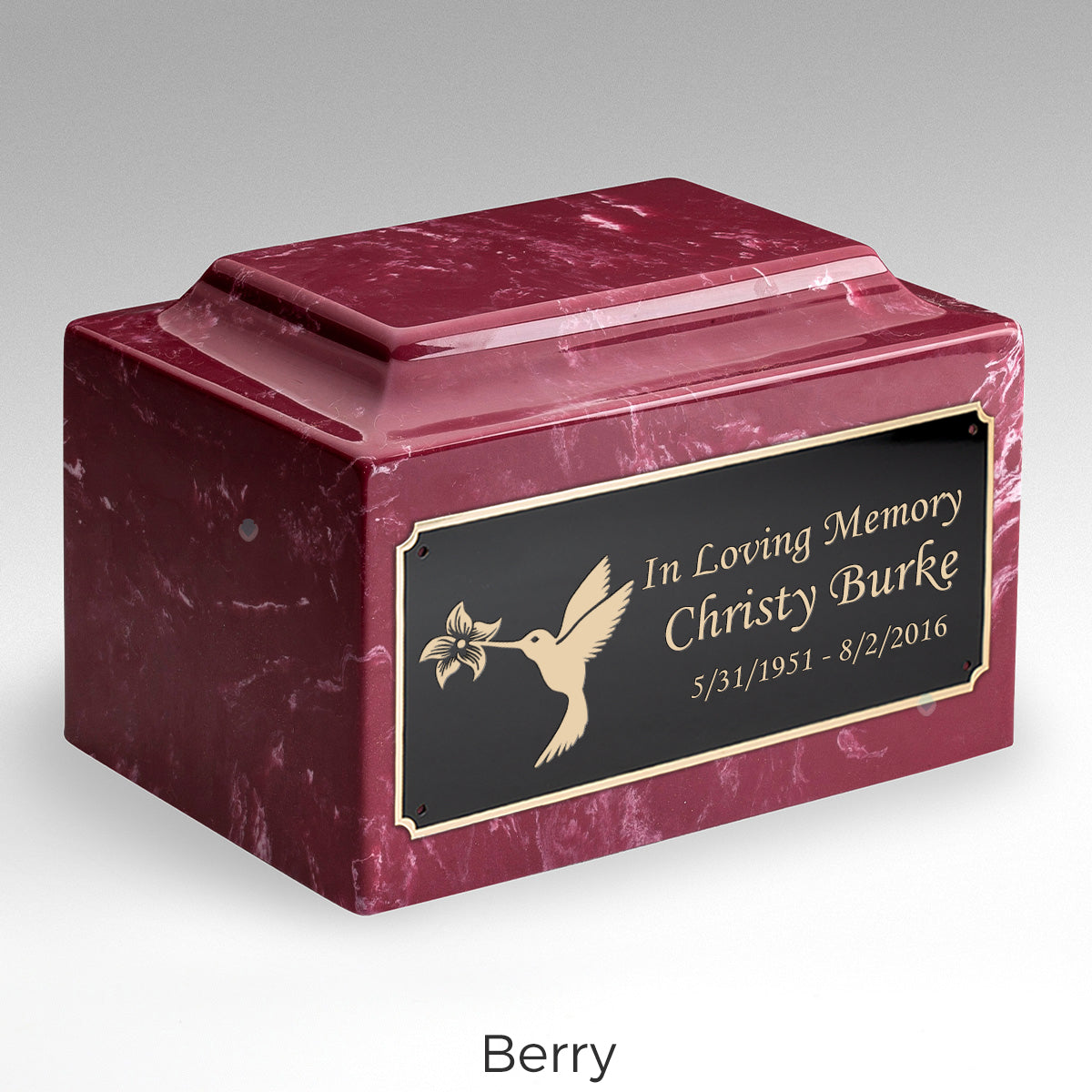 Adult Legacy Hummingbird Cultured Marble Urns by MacKenzie