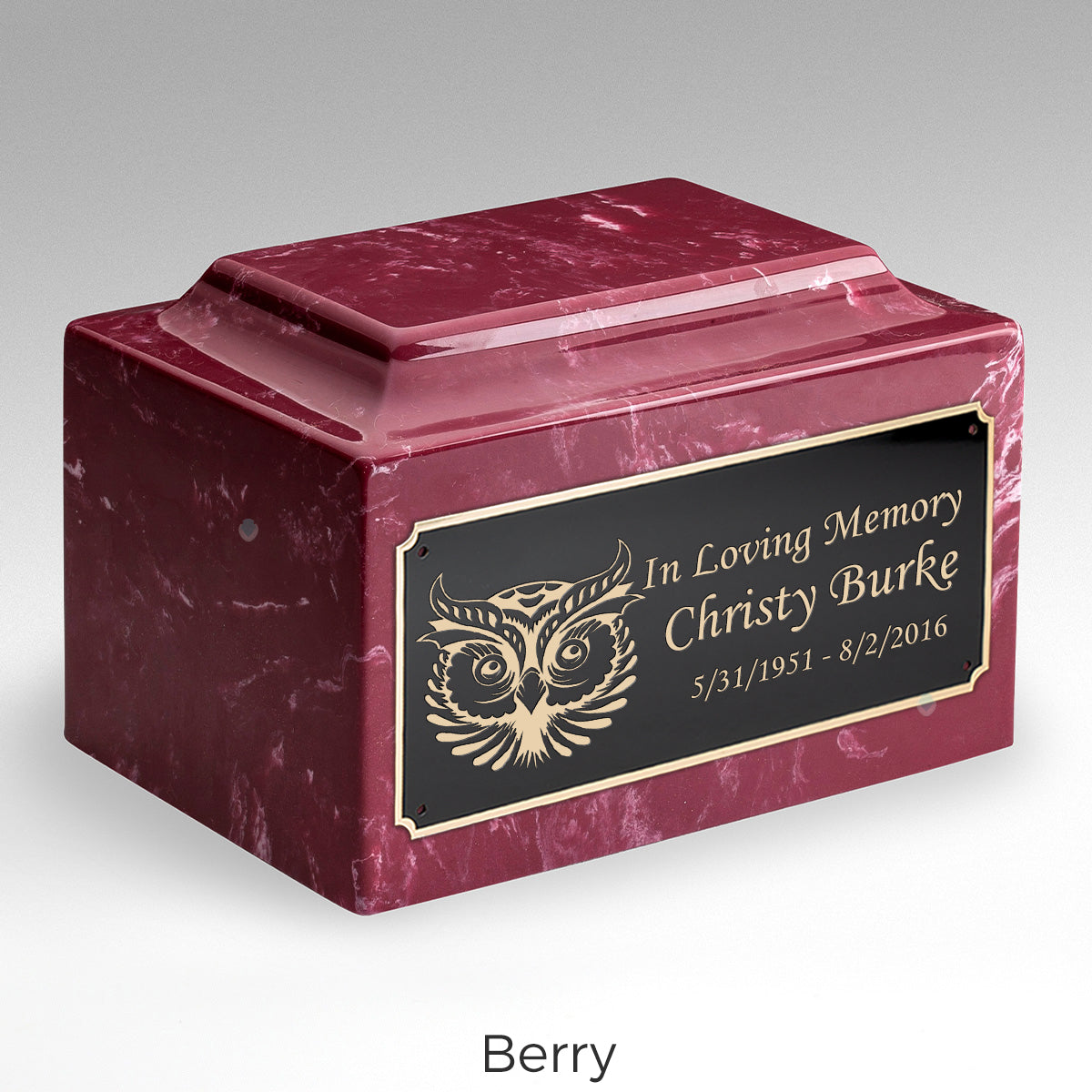 Adult Legacy Owl Cultured Marble Urns by MacKenzie