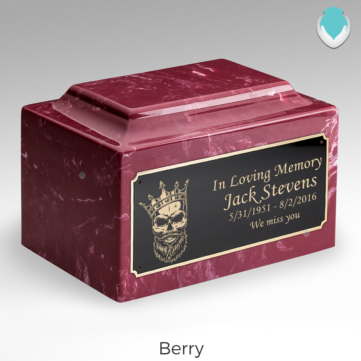 Adult Legacy Skull Cultured Marble Urns by MacKenzie