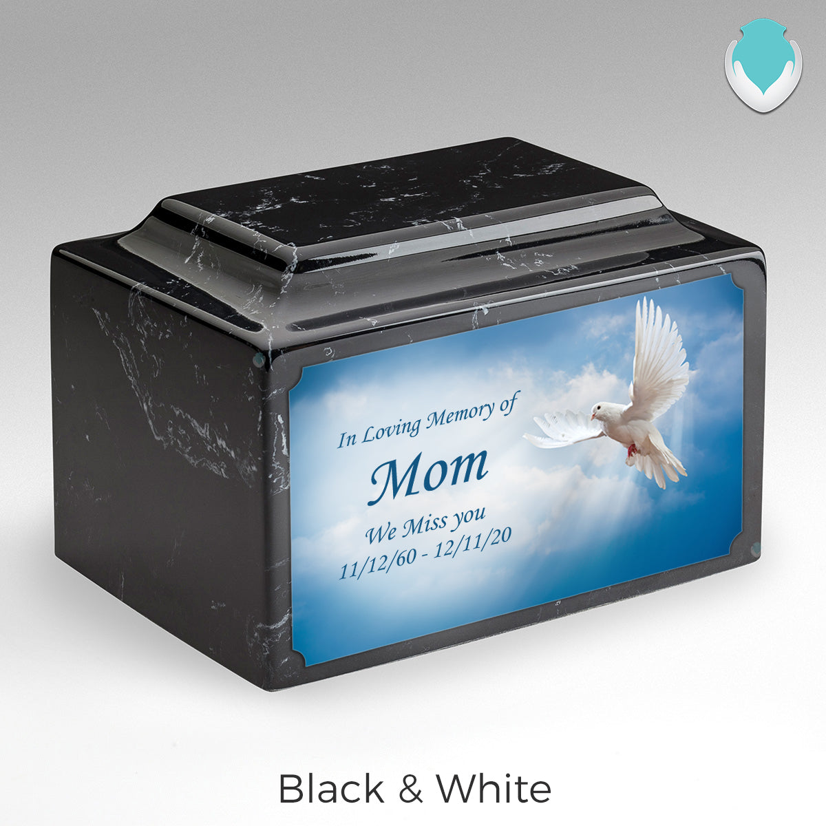 Adult Legacy Custom Printed Dove Cultured Marble Urns by MacKenzie