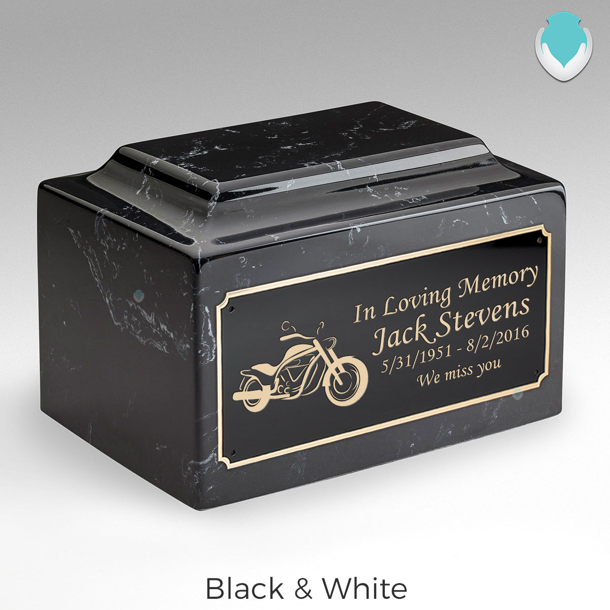 Adult Legacy Motorcycle Cultured Marble Urns by MacKenzie