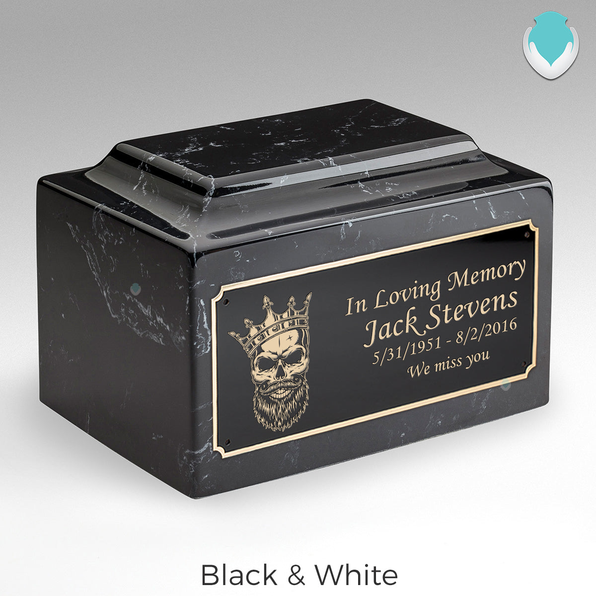 Adult Legacy Skull Cultured Marble Urns by MacKenzie