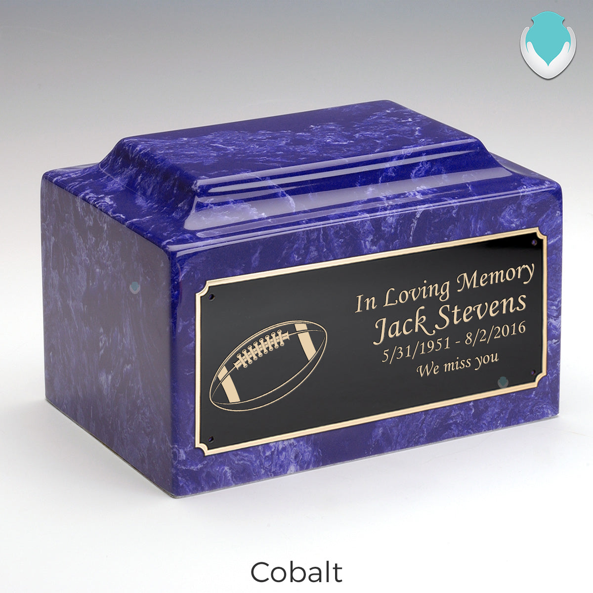 Adult Legacy Football Cultured Marble Urns by MacKenzie