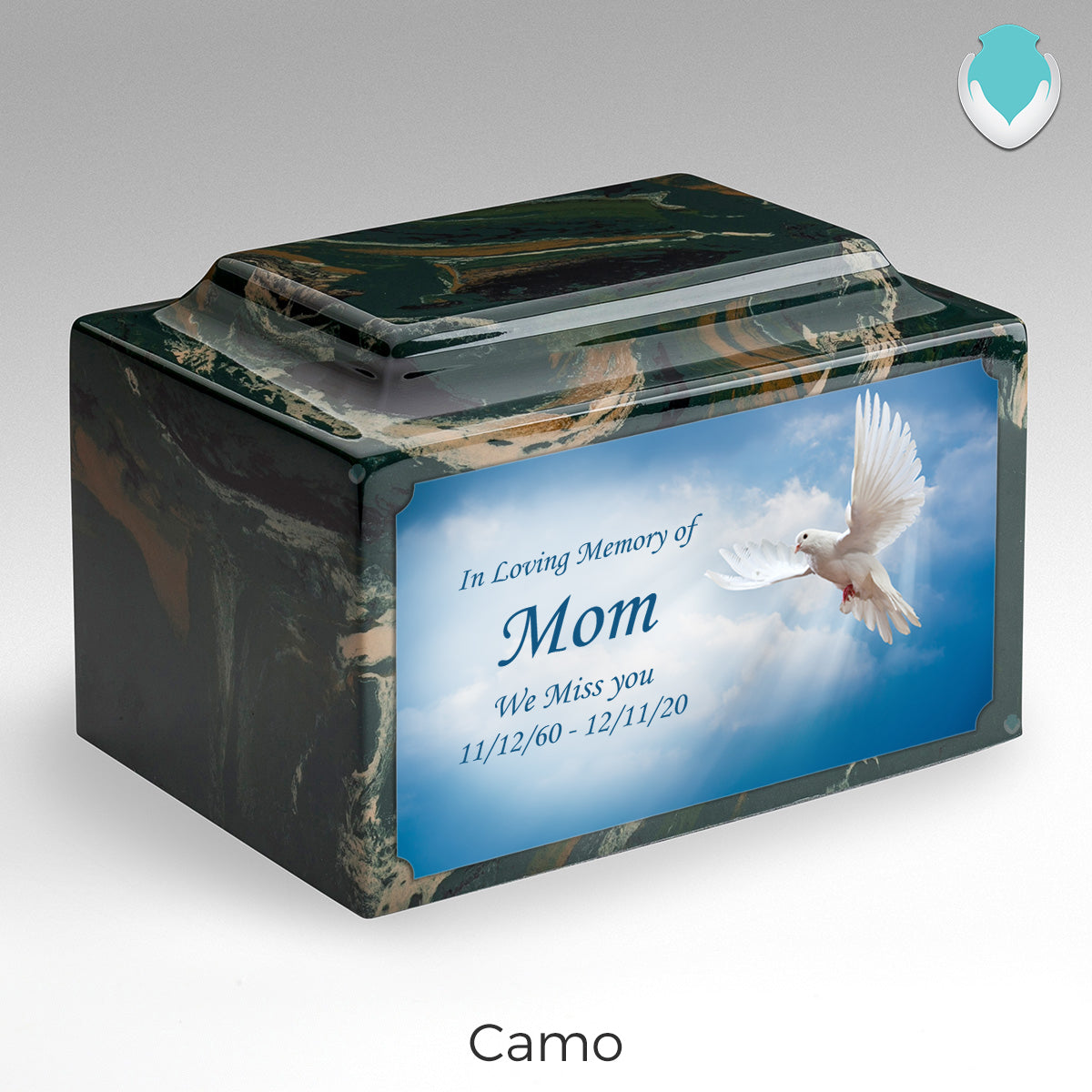 Adult Legacy Custom Printed Dove Cultured Marble Urns by MacKenzie