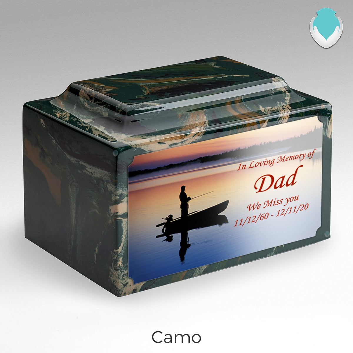 Adult Legacy Custom Printed Fishing Cultured Marble Urns by MacKenzie