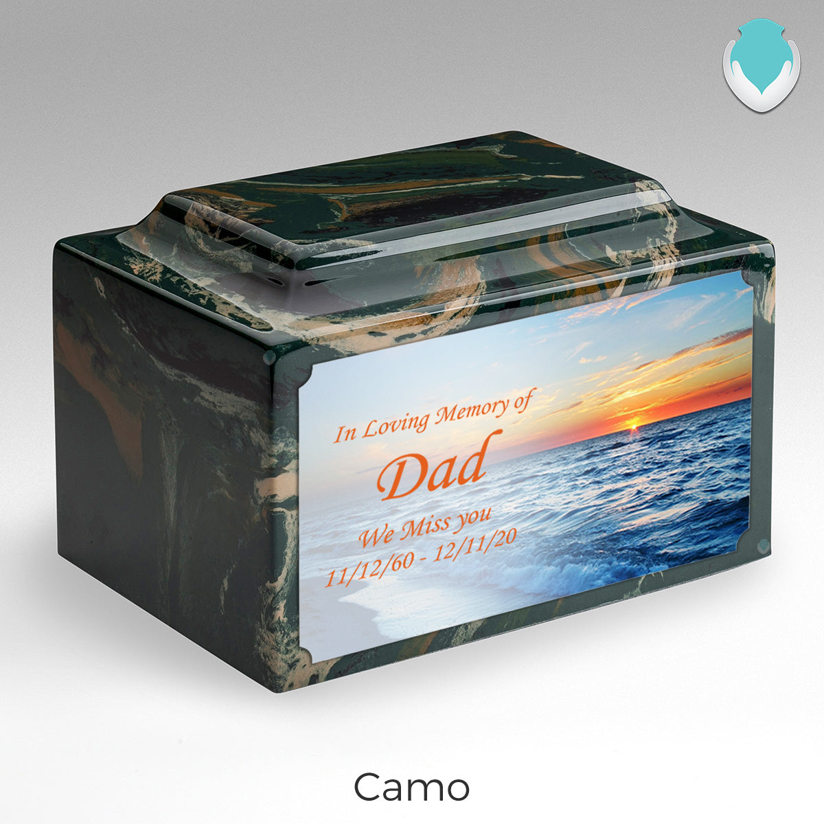 Adult Legacy Custom Printed Ocean Sunset Cultured Marble Urns by MacKenzie