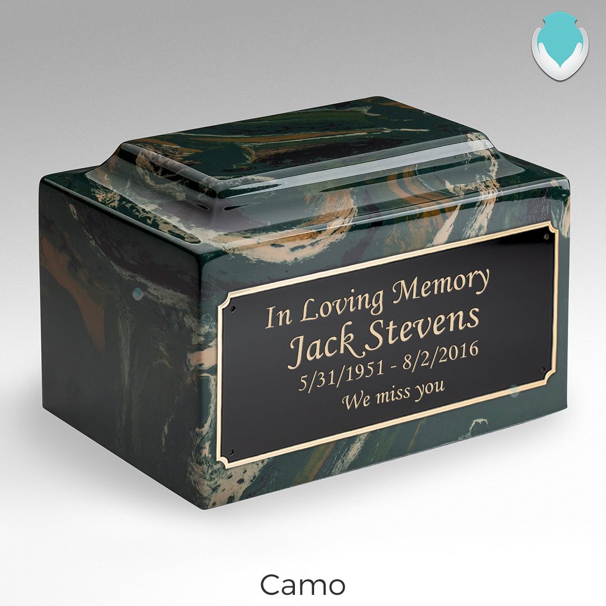 Adult Legacy Custom Text Cultured Marble Urns by MacKenzie