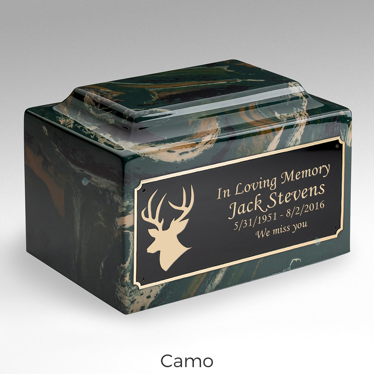 Adult Legacy Deer Cultured Marble Urns by MacKenzie