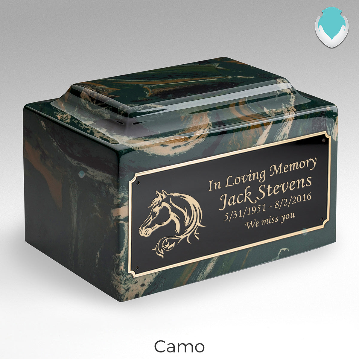 Adult Legacy Horse Cultured Marble Urns by MacKenzie