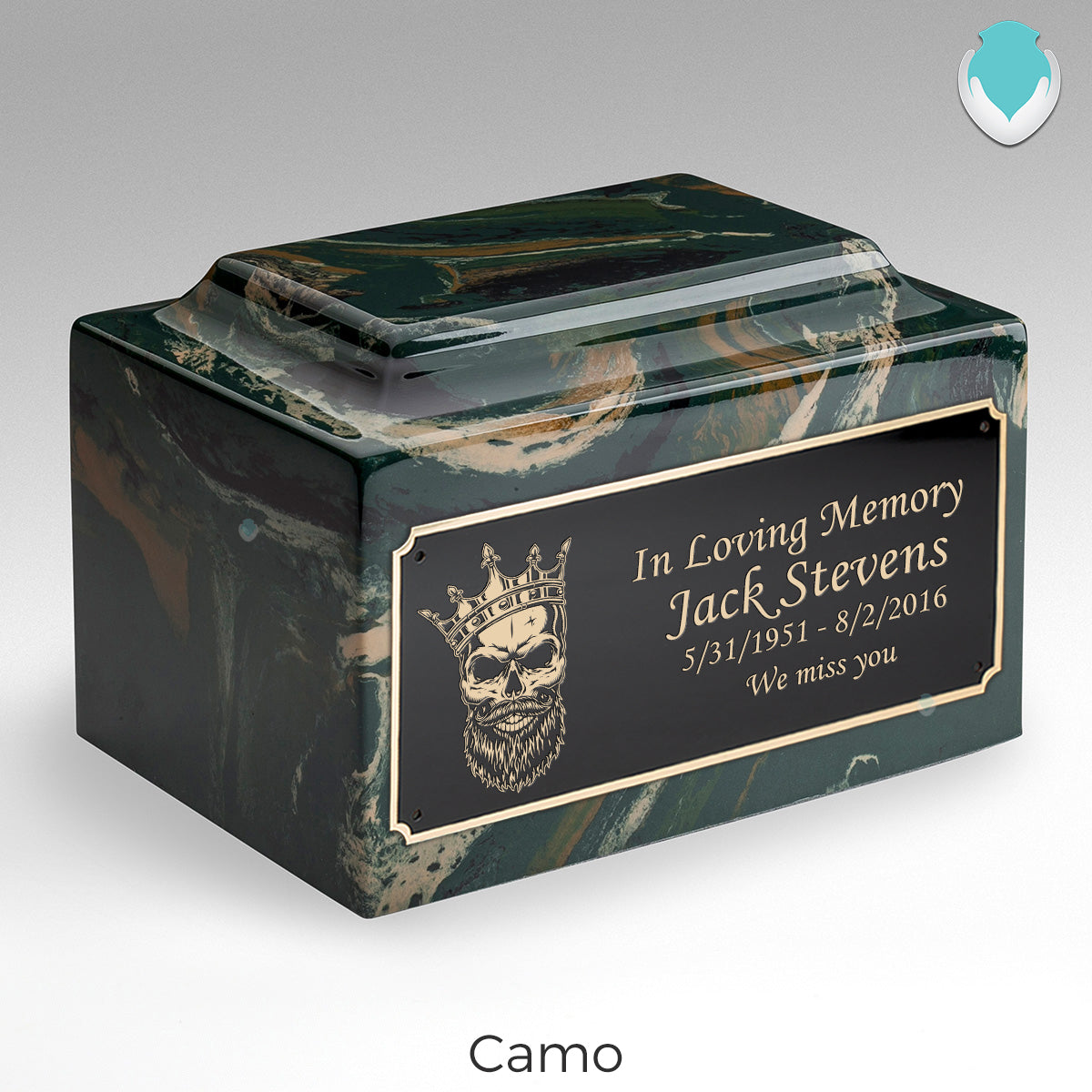 Adult Legacy Skull Cultured Marble Urns by MacKenzie