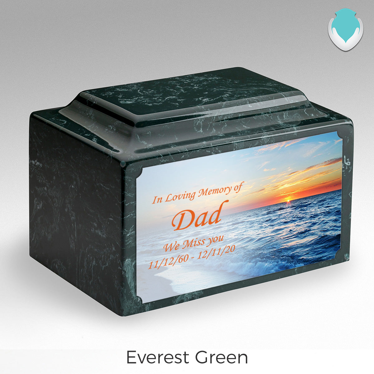 Adult Legacy Custom Printed Ocean Sunset Cultured Marble Urns by MacKenzie