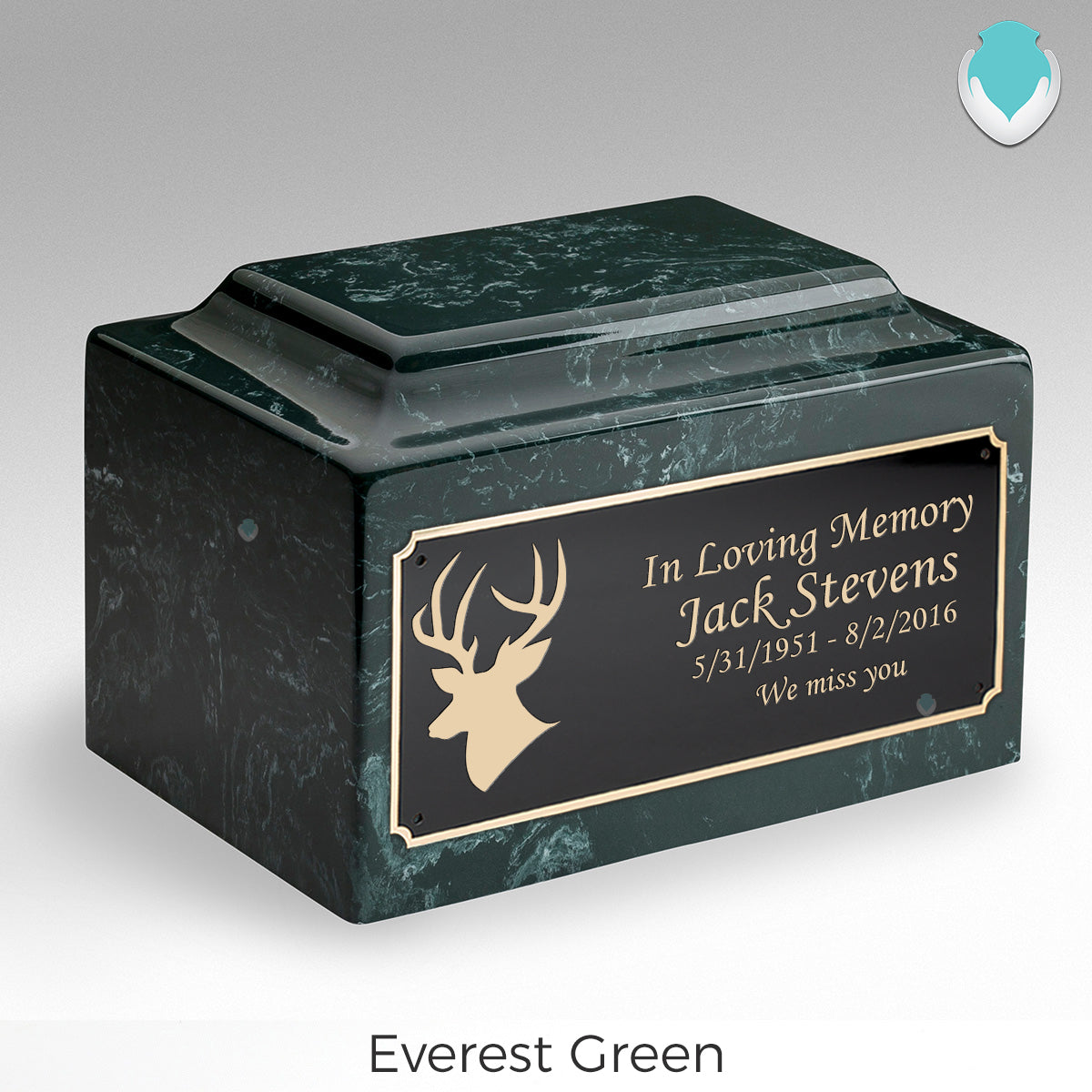 Adult Legacy Deer Cultured Marble Urns by MacKenzie