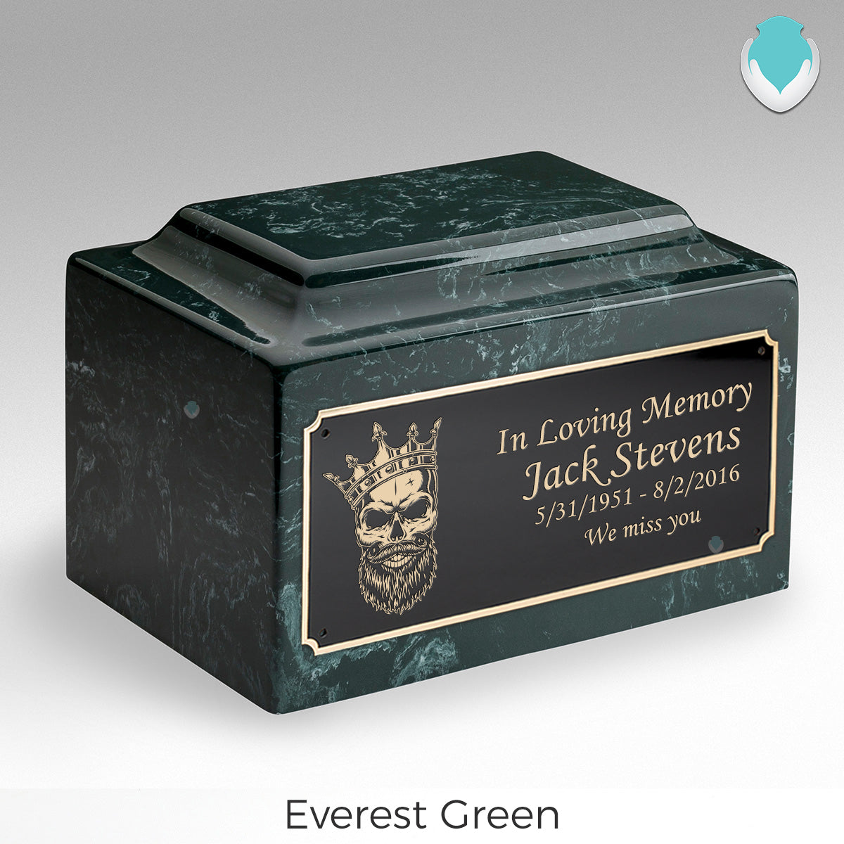 Adult Legacy Skull Cultured Marble Urns by MacKenzie